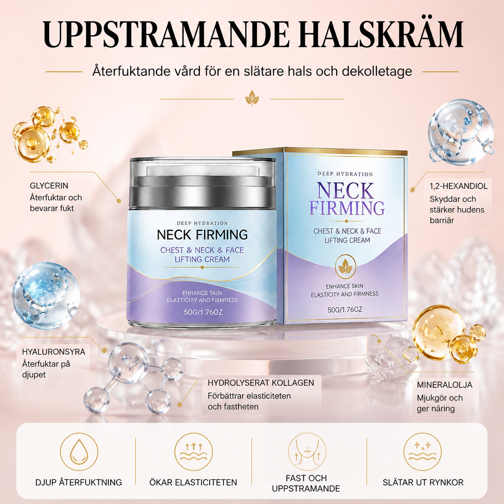 Uppstramande halskräm – Återfuktande vård för en slätare hals och dekolletage