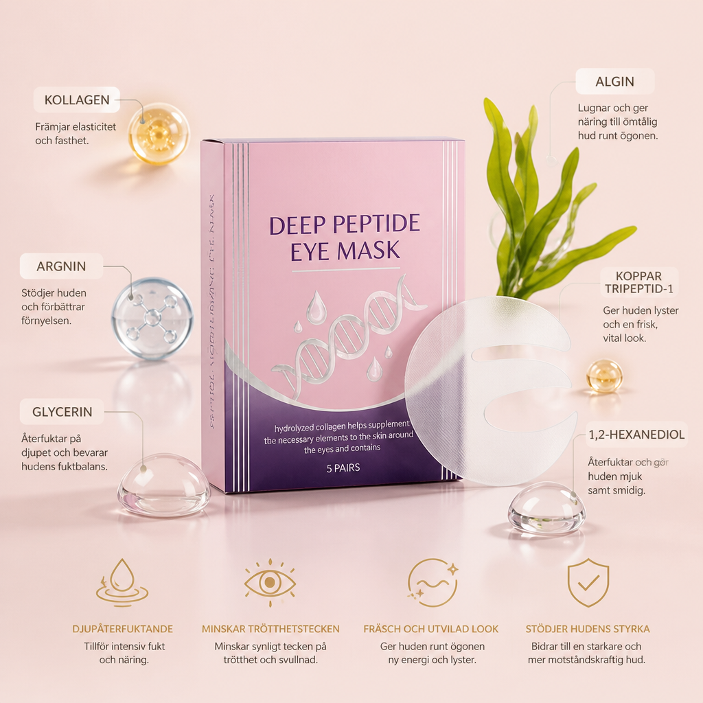 Peptid- och kollagenögonmasker – Återfuktande vård för en slät och fräsch look
