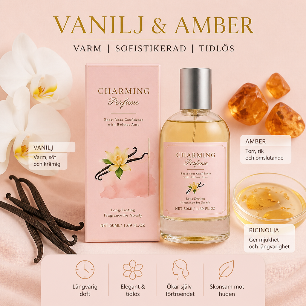 Elegant vanilj- och amberparfym – varm doft för vardaglig sofistikering