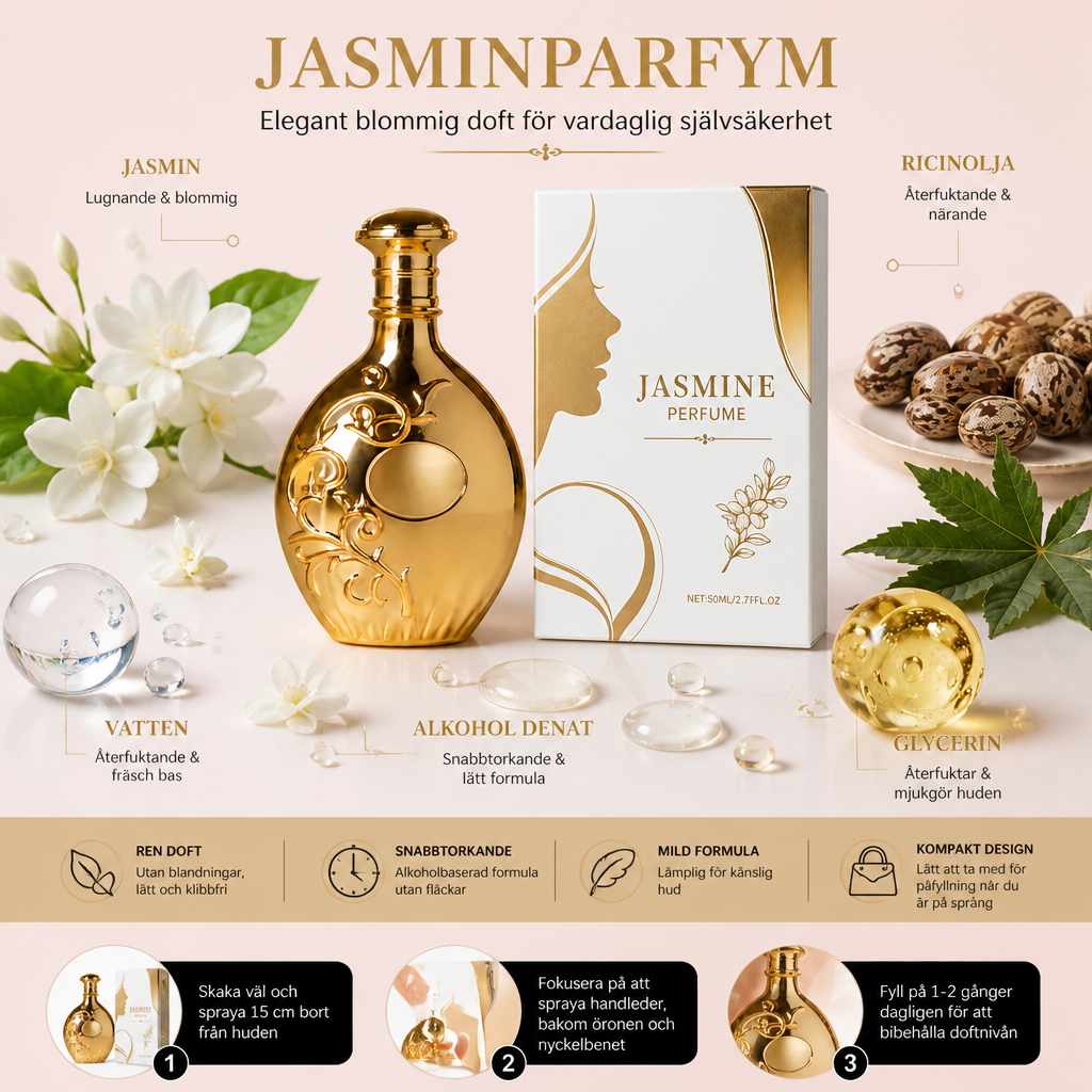 Jasminparfym – Elegant blommig doft för vardaglig självsäkerhet
