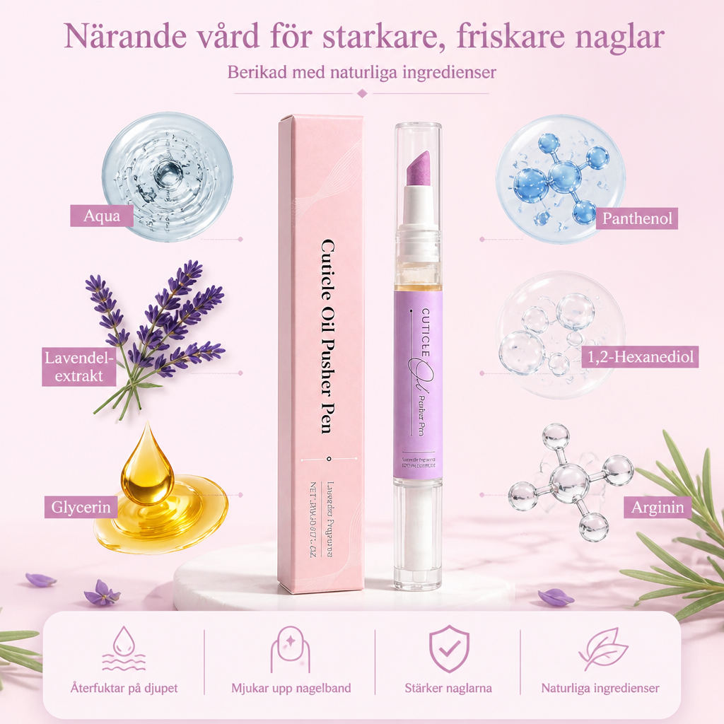 Återfuktande nagelvård – Närande formula för mjuka nagelband och släta naglar