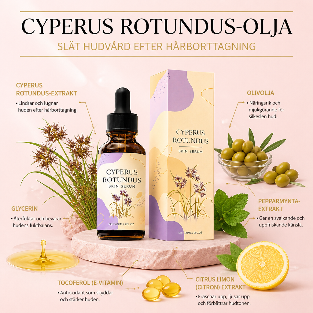 Cyperus Rotundus-olja – Slät hudvård efter hårborttagning