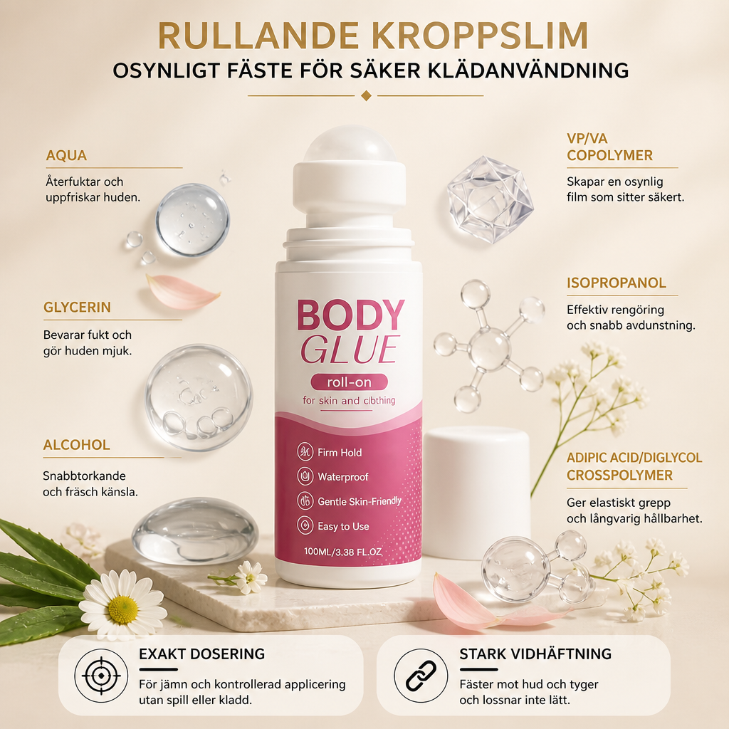 Rullande Kroppslim – Osynligt Fäste För Säker Klädanvändning