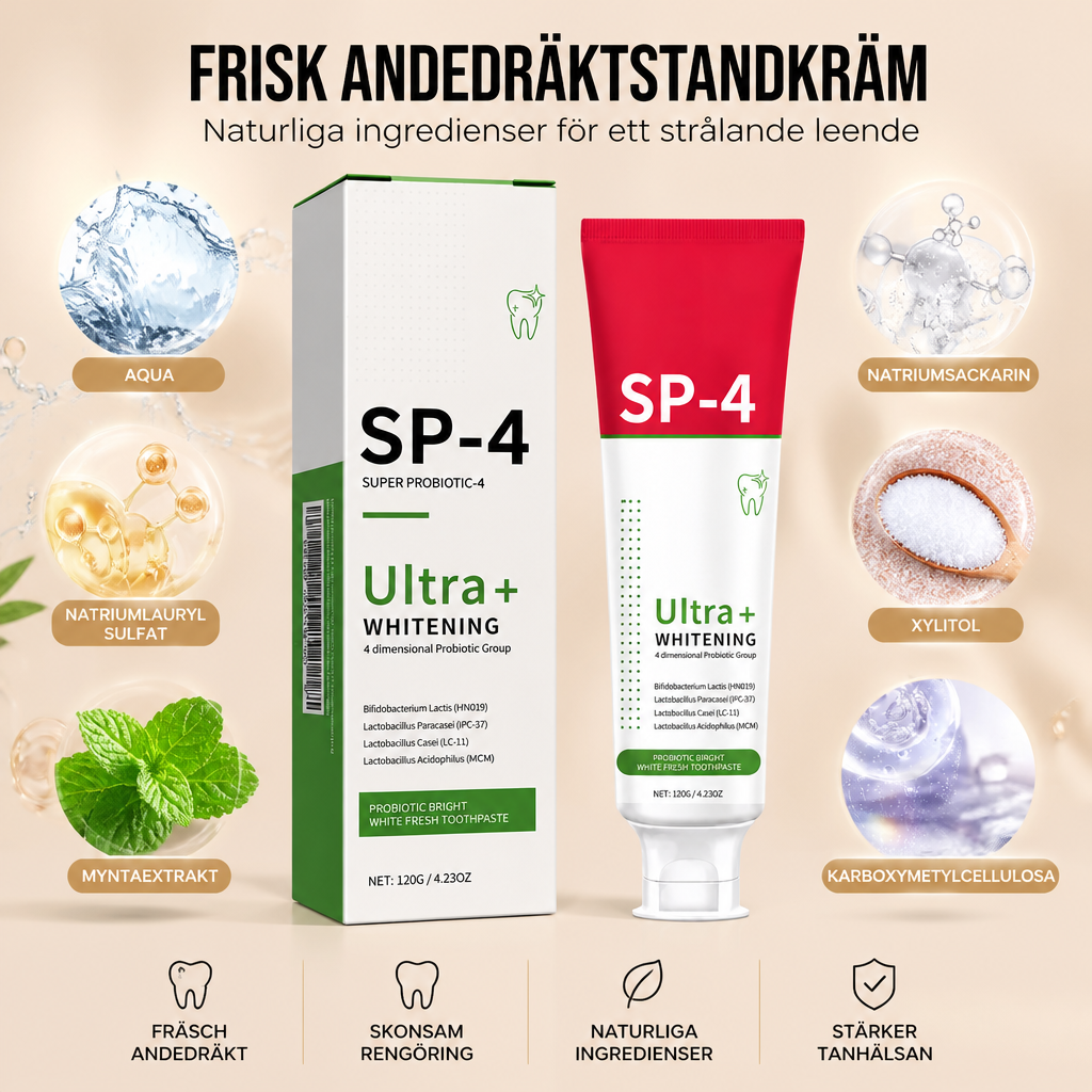 Frisk Andedräktstandkräm – Skonsam Fläckborttagning & Mintvård