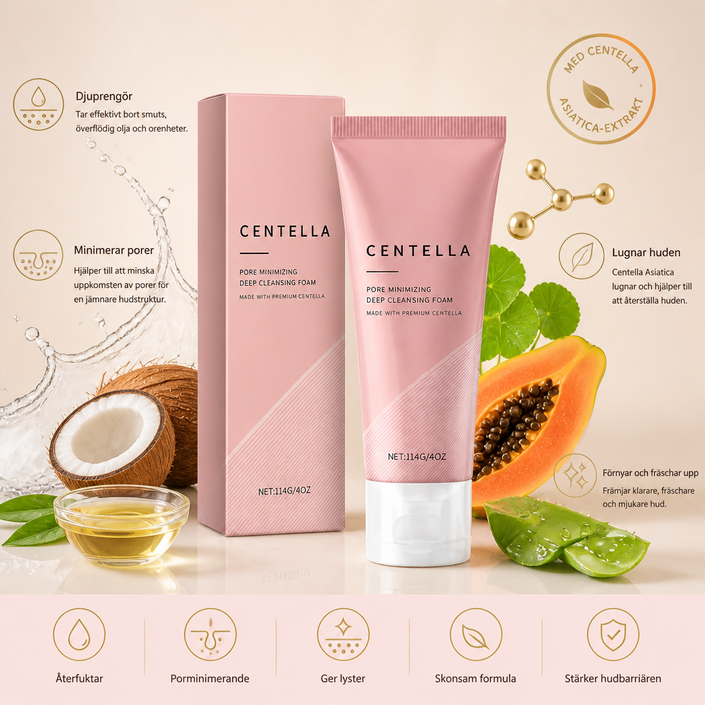 Papaya & Centella Skummande Ansiktsrengöring För Fräschare Hud Med Klarare Utseende