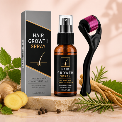 Skäggväxtspray & Roller-set – Stärker, gör fylligare och återupplivar hårstrån