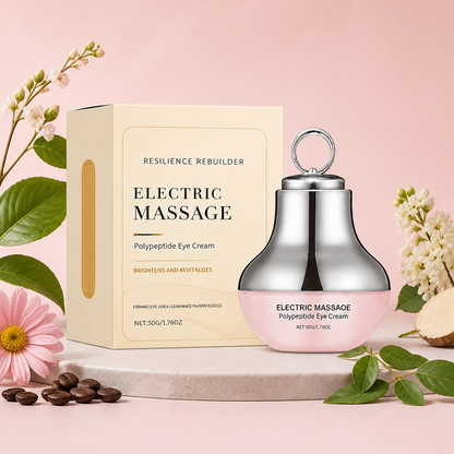 Elektrisk peptidögonkräm med massageapplikator för ljusare ögonutseende