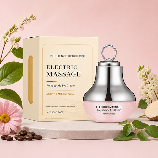 Elektrisk peptidögonkräm med massageapplikator för ljusare ögonutseende