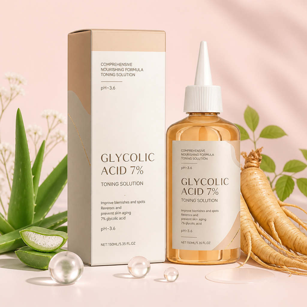 Glykolsyra 7 % Ansiktsvatten – Jämnar Ut För En Hud Med Mer Lyster