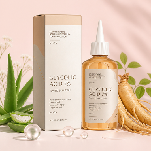 Glykolsyra 7 % Ansiktsvatten – Jämnar Ut För En Hud Med Mer Lyster