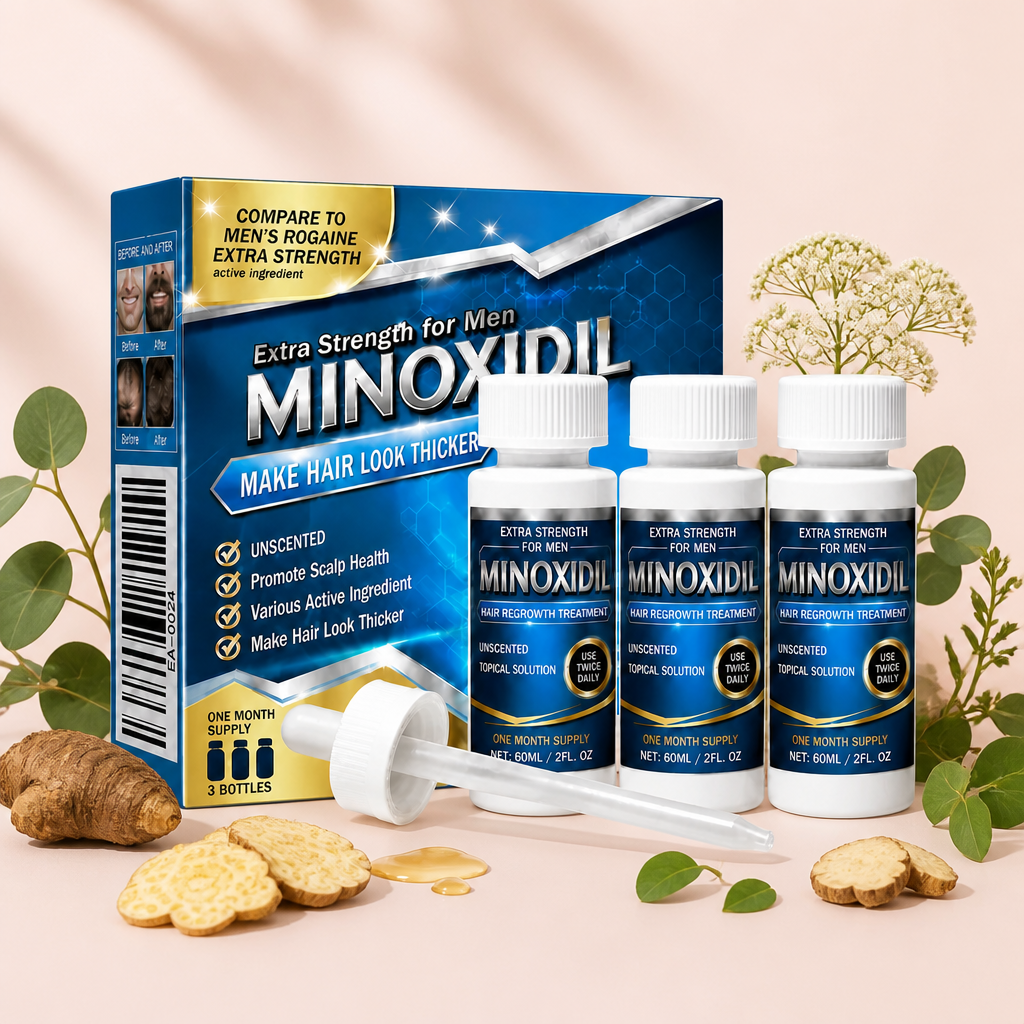Minoxidil 5 % hårbottenserum – Lätt formula för ett fylligare hårutseende och vård