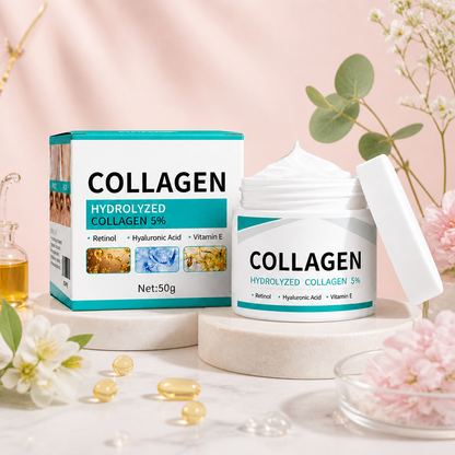 Hydrolyserad kollagenkräm – Hjälper till att förbättra hudens fasthet och återfuktning