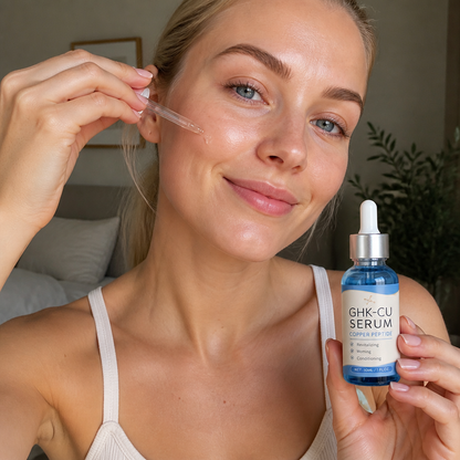 Kopparpeptid GHK-Cu – Lätt Serum För En Fastare och Slätare Hudkänsla