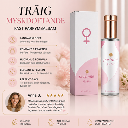 Träig myskdoftande fast parfymbalsam – långvarig parfym i fickformat