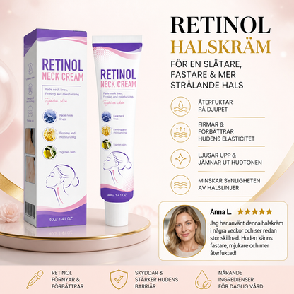 Retinolhalskräm – Återfuktande formula för ett slätare hudutseende på halsen