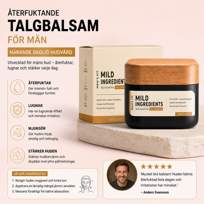 Återfuktande talgbalsam för män – Närande daglig hudvård
