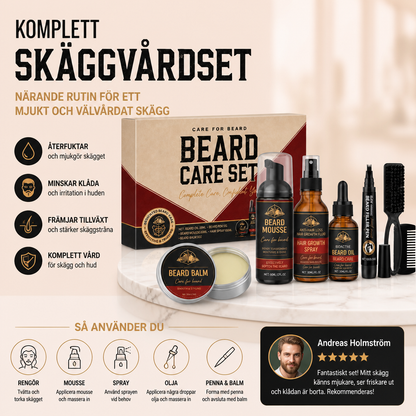 Komplett skäggvårdsset – Närande rutin för ett mjukt och välvårdat skägg