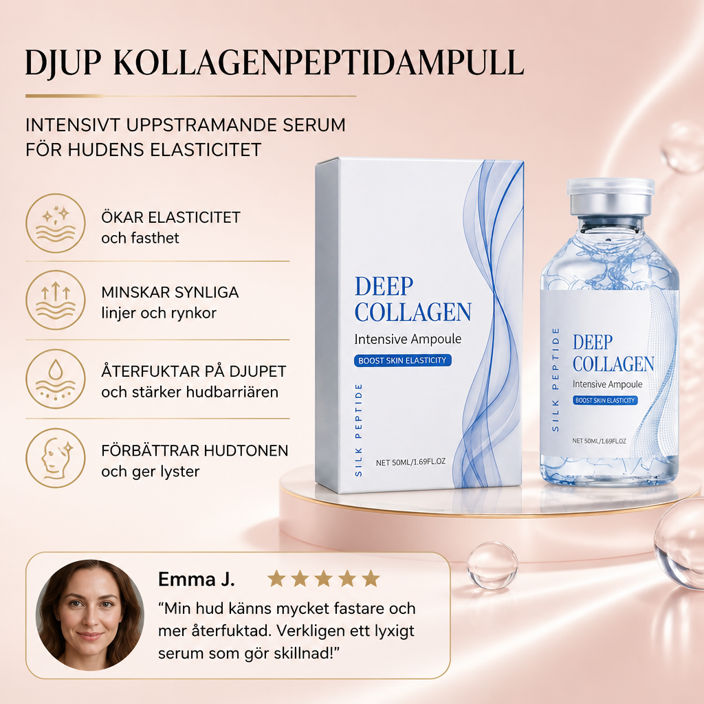 Djup Kollagenpeptidampull – Intensivt Uppstramande Serum För Hudens Elasticitet