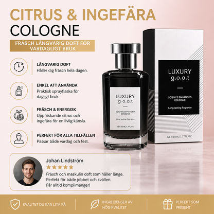 Citrus- och ingefärsdoftande cologne – fräsch långvarig doft för vardagligt bruk