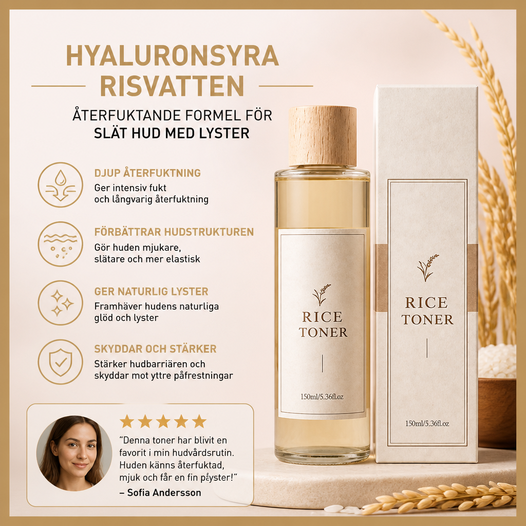 Hyaluronsyra Risvatten – Återfuktande Formel För Slät Hud Med Lyster