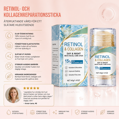 Retinol- och kollagenreparationssticka – Återfuktande vård för ett slätare hudutseende