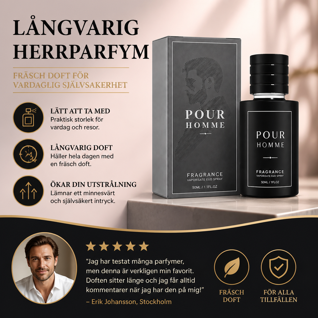 Långvarig herrparfym – fräsch doft för vardaglig självsäkerhet