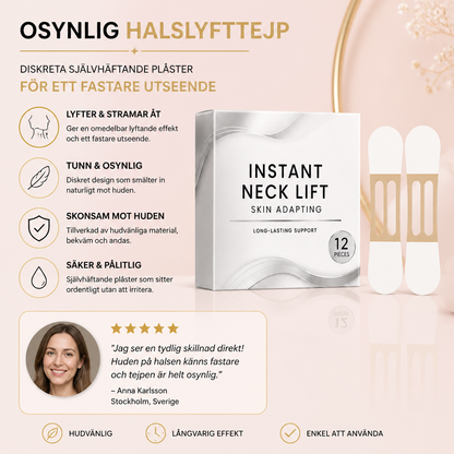 Osynlig halslyfttejp – Diskreta självhäftande plåster för ett fastare utseende