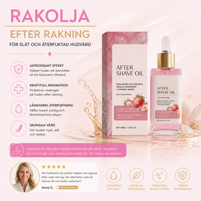Rakolja efter rakning för slät och återfuktad hudvård