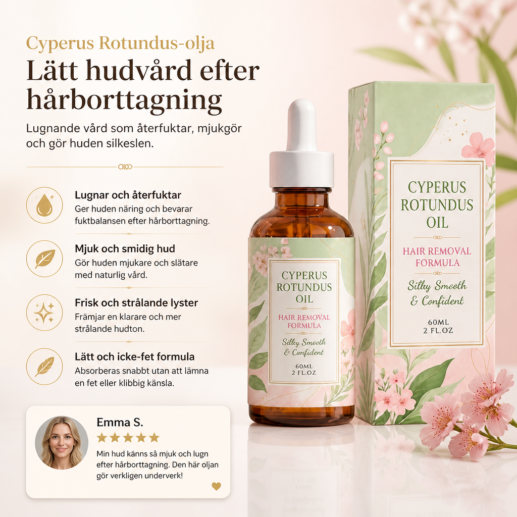 Cyperus Rotundus-olja – Lätt hudvård efter hårborttagning