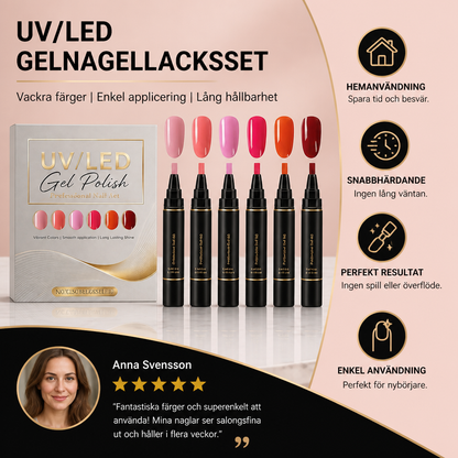 UV/LED Gelnagellacksset – Glansiga Färger För Kreativa Nagellooker