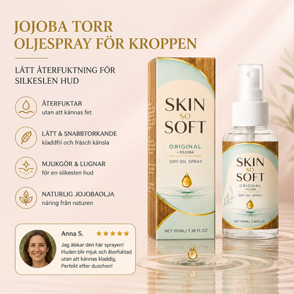 Jojoba torr oljespray för kroppen – lätt återfuktning för silkeslen hud