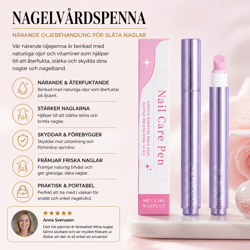 Nagelvårdspenna – Närande Oljebehandling För Släta Naglar