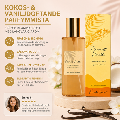 Kokos- och vaniljdoftande parfymmista – fräsch blommig doft med långvarig arom