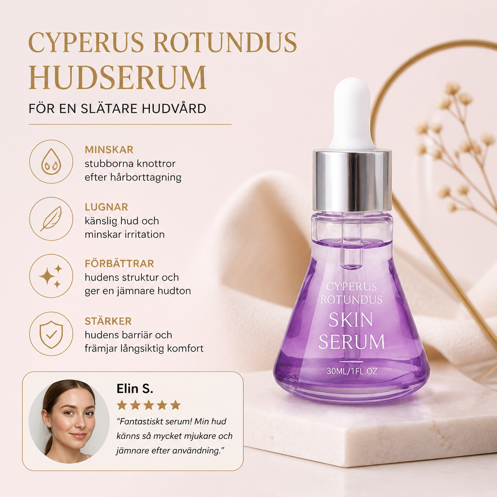 Cyperus Rotundus-hudserum för en slätare hudvård