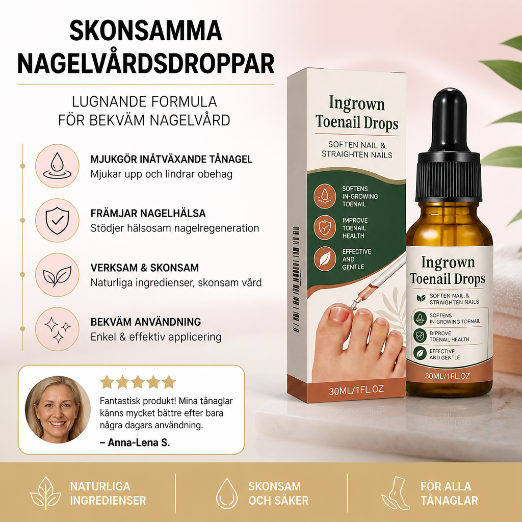 Skonsamma Nagelvårdsdroppar För Tånaglar – Lugnande Formula För Bekväm Nagelvård
