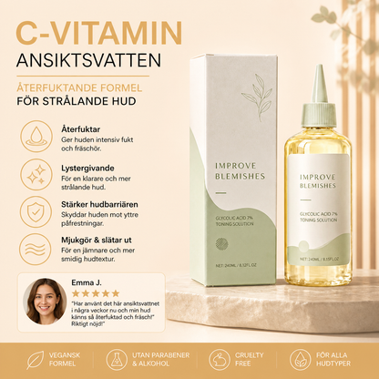 C-Vitamin Ansiktsvatten – Återfuktande Formel För Strålande Hud