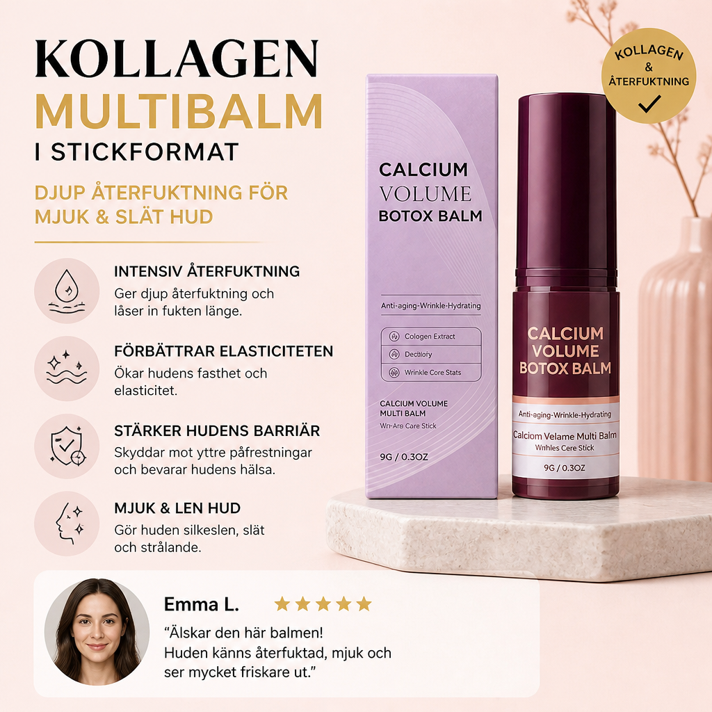 Kollagenmultibalm i stickformat – djup återfuktning för mjuk och slät hud