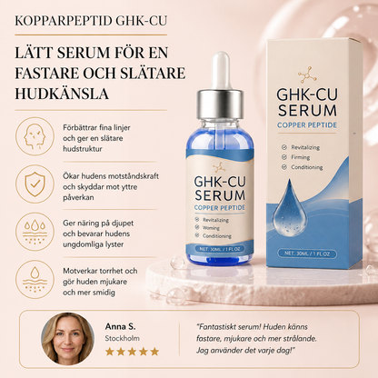 Kopparpeptid GHK-Cu – Lätt Serum För En Fastare och Slätare Hudkänsla