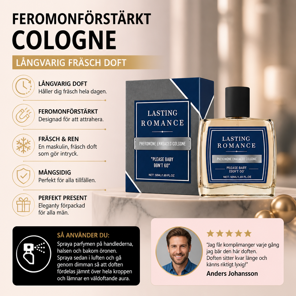 Feromonförstärkt cologne – långvarig fräsch doft