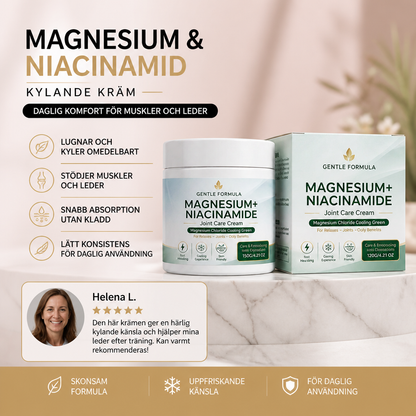 Magnesium & niacinamid kylande kräm – Daglig komfort för muskler och leder
