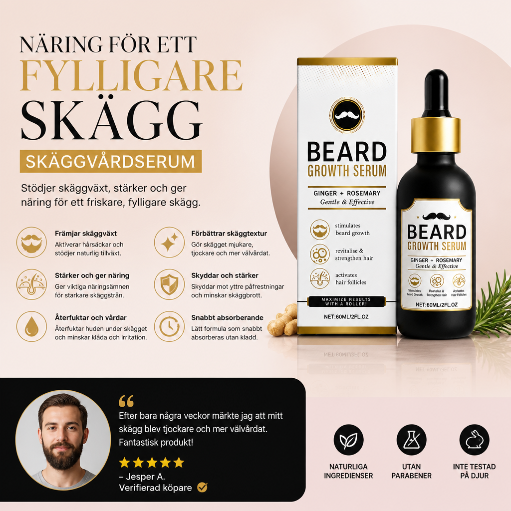 Skäggvårdserum – Närande formula för ett fylligare skäggutseende