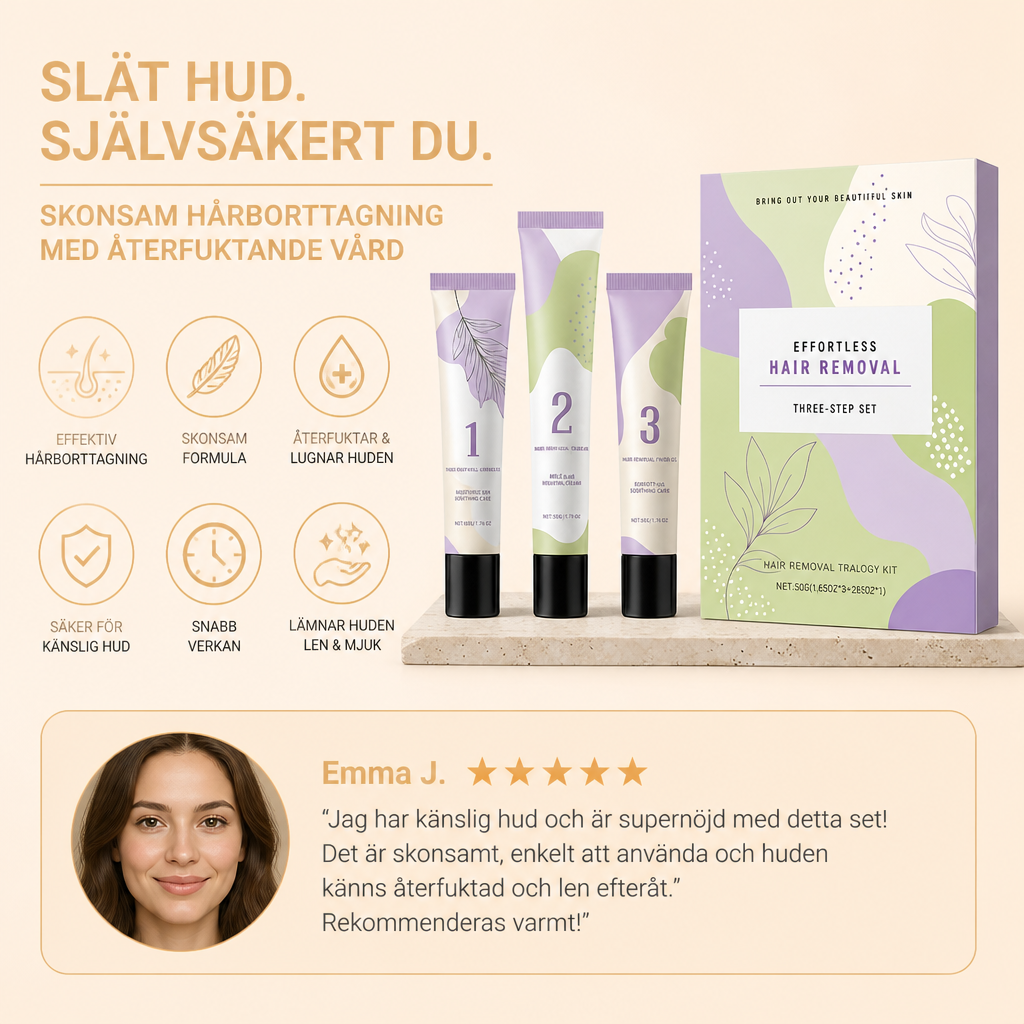 Återfuktande hårborttagningskrämset – Slät hudvård med lugnande formula