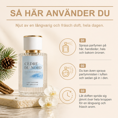 Cederträdoftande parfymmista – långvarig fräsch doft med elegant arom