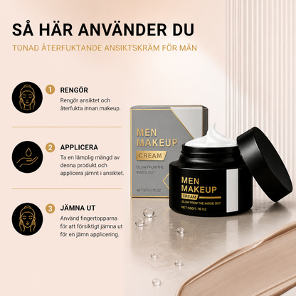 Tonad återfuktande ansiktskräm för män – Naturlig hudfinish