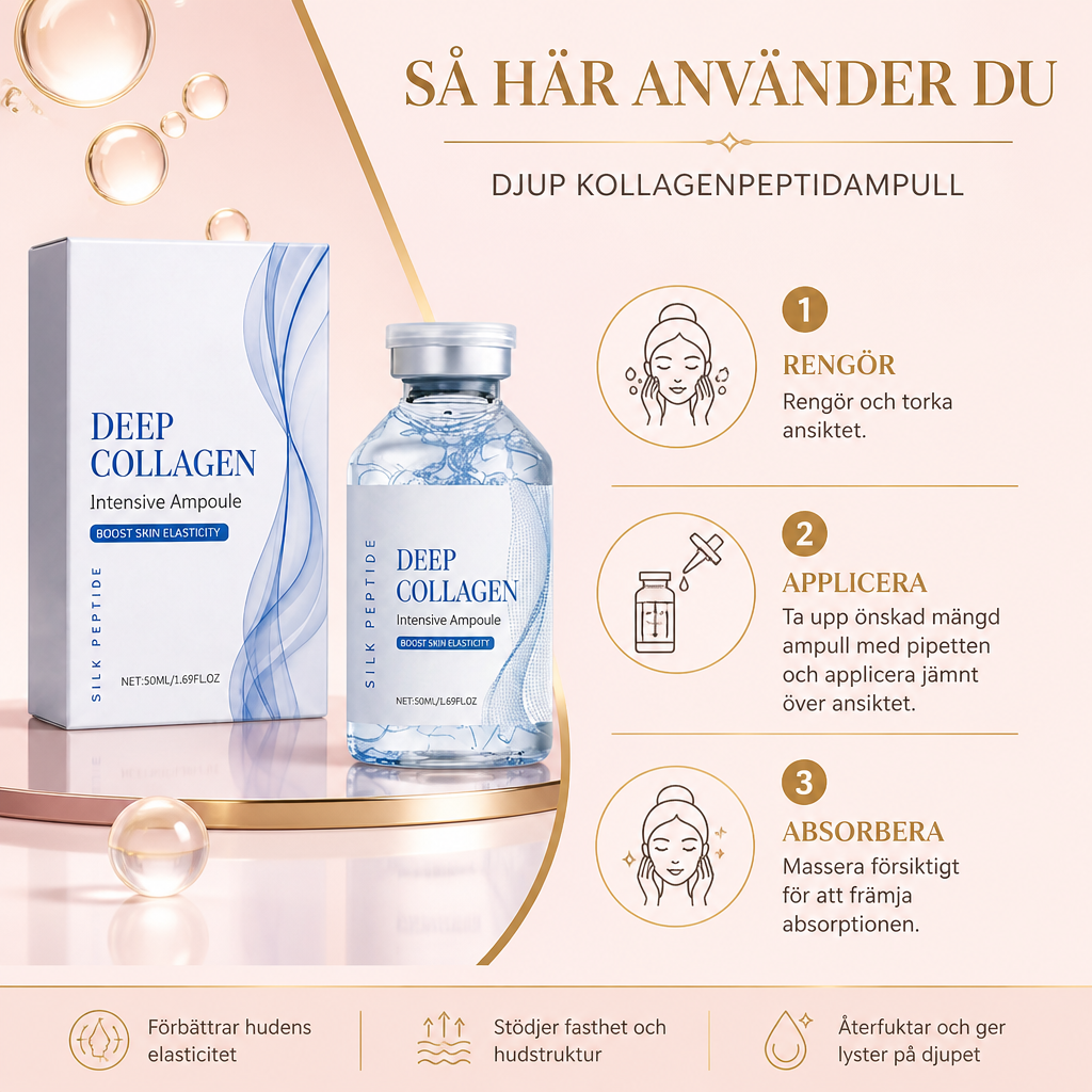 Djup Kollagenpeptidampull – Intensivt Uppstramande Serum För Hudens Elasticitet
