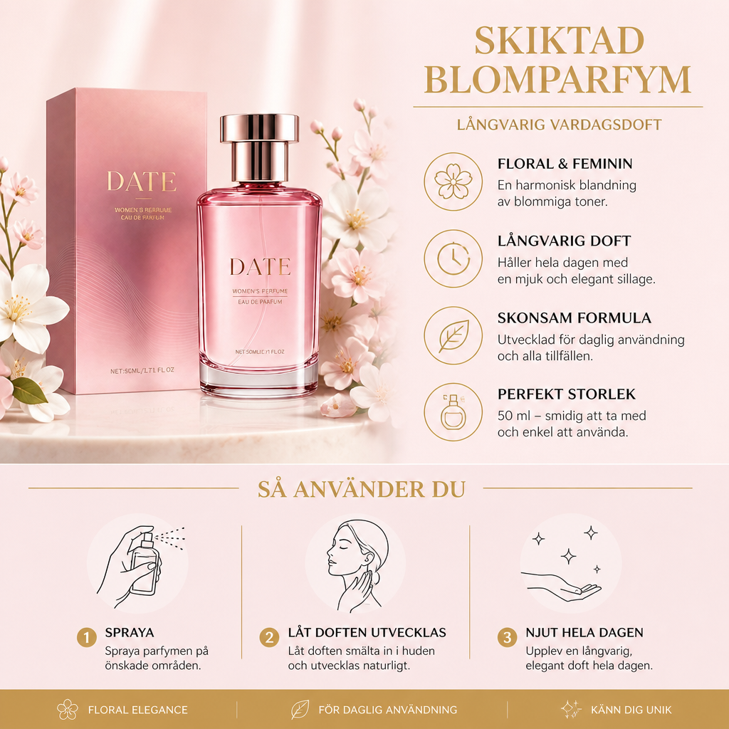 Skiktad blomparfym – långvarig vardagsdoft