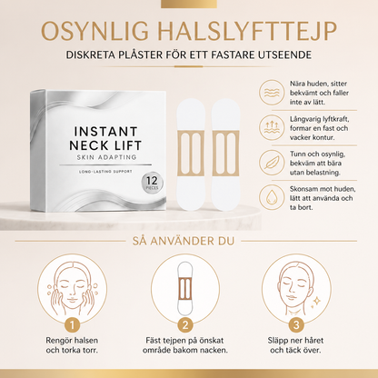 Osynlig halslyfttejp – Diskreta självhäftande plåster för ett fastare utseende