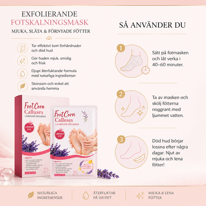 Exfolierande fotskalningsmask – mjuka, släta och förnyade fötter