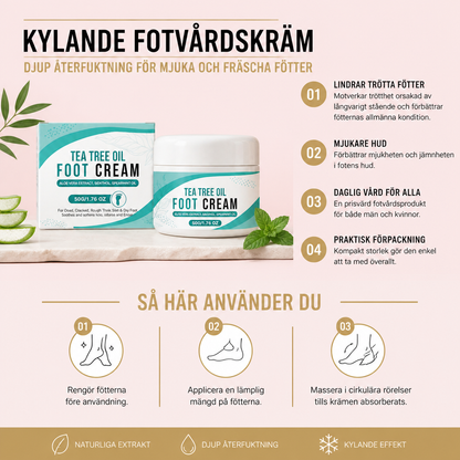 Kylande fotvårdskräm – Djup återfuktning för mjuka och fräscha fötter