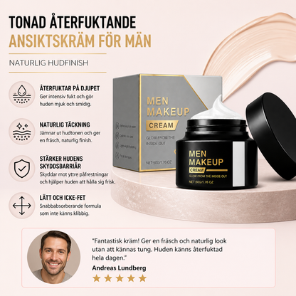 Tonad återfuktande ansiktskräm för män – Naturlig hudfinish